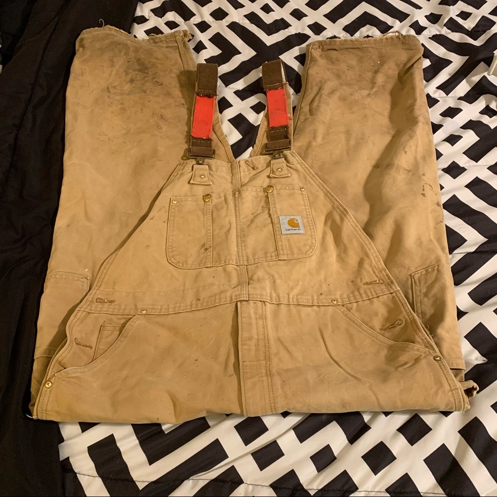 CARHARTT Tan Overalls Waist 38